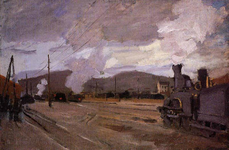 Claude Monet The Gare dArgenteuil Norge oil painting art